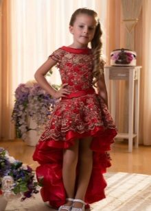 Elegant dress short front long back for girls