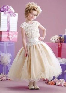 Elegant puffy hipster dress for girl