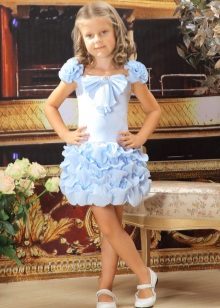 Elegant graduation dress for a girl with a full skirt