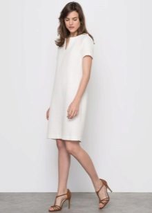white tweed dress