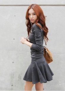half-skirt tweed dress