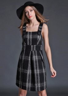 tweed check dress