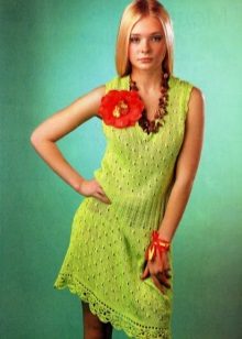 Crochet knitted dress for teenager