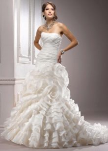 organza wedding dress with frill