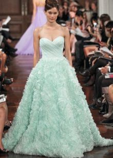 organza color wedding dress