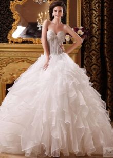 organza wedding dress with hoops