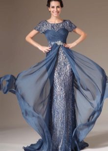 brocade dress with two skirts