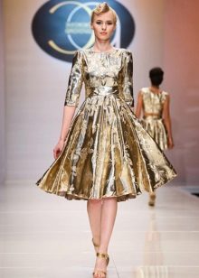 golden brocade dress