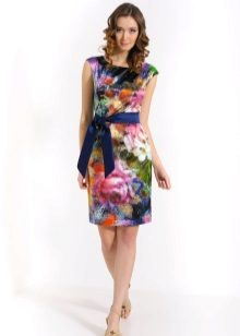 rain printed satin summer dress