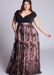 satin evening gown for fat