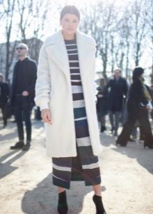 Fur coat for a long winter dress