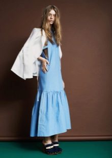 Jacket for a denim long dress