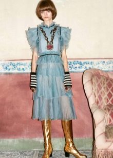 Midi Dress Boots with Sleeves