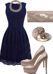 Accessories for a navy blue dress
