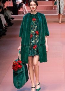 Coat for a green dress