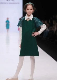 School dress for girls green