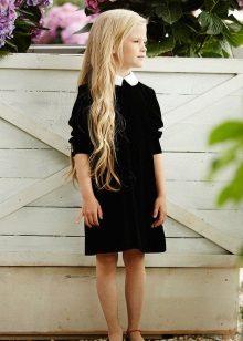 School black dress for girls to knees