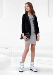 Knitted dress for a teenage girl for every day