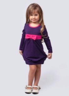 Knitted dress for girls casual with sleeves