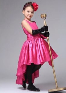 Short front long back dress graduation in kindergarten