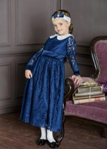 Graduation dress in kindergarten blue lace