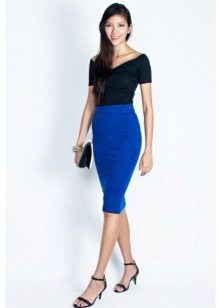 Pencil skirt blue