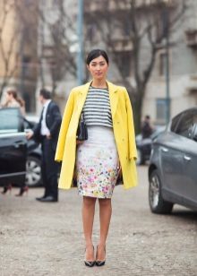 Coat for spring skirt pencil