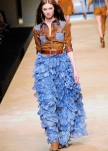 long skirt with lots of flounces