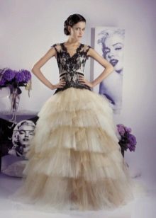 full skirt with organza frill