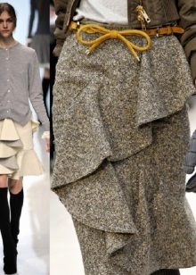  skirt with frills in a business suit