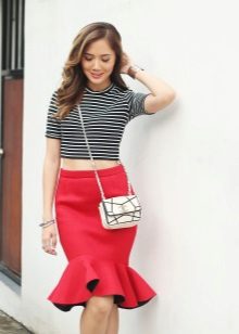 Skirt with frill