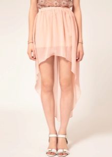 Asymmetrical train with a train