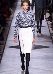 white pencil skirt for cool weather