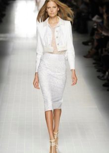 business image with a white pencil skirt