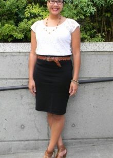 Black pencil skirt for overweight women