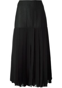 Black skirt on the floor