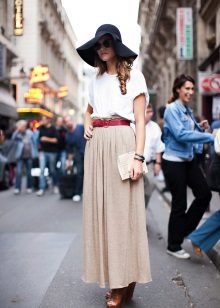 stylish outfit with maxi skirt