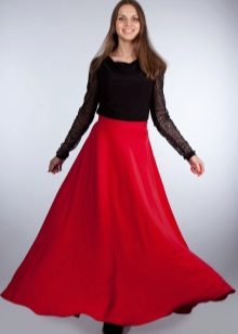 flared maxi skirt