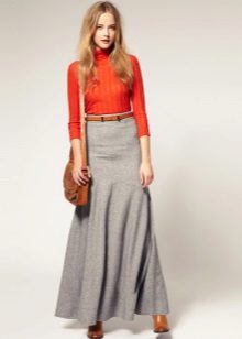 Warm skirt on the floor