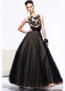 kabarık siyah organze etek