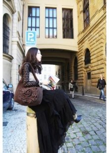 buruşuk siyah maksi etek