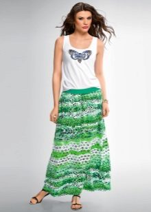 long summer skirt with a pattern