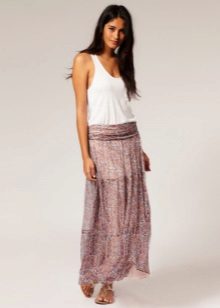 long chiffon summer skirt