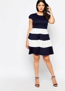 black and white striped skirt for obese women