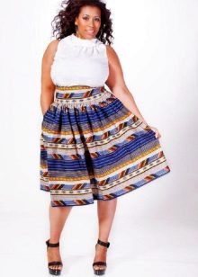 striped sun skirt for overweight women