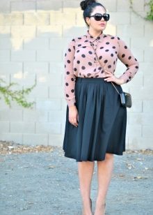 striped half skirt for overweight women