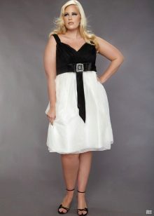 white skirt in an evening dress for obese women