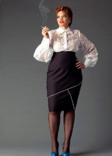 high waist pencil skirt