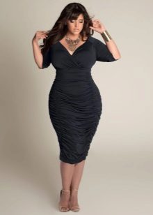 draped midi skirt for overweight women