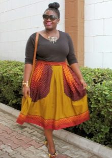 summer midi skirt for overweight women